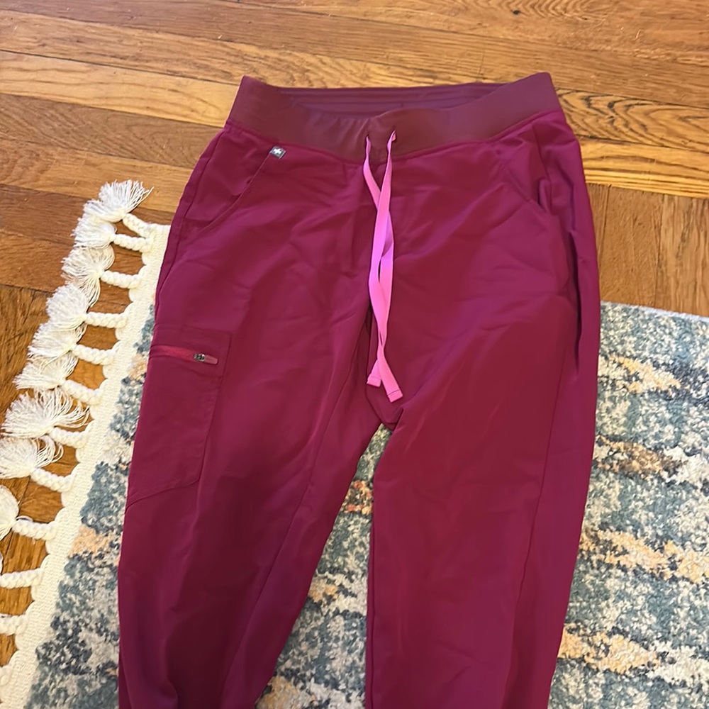 FIGS pink/magenta jogger scrub pants